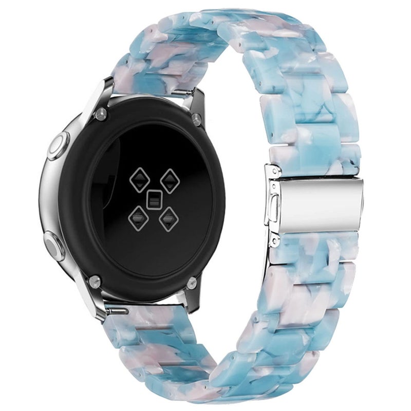 DEALELE Bands Compatible with Samsung Galaxy Watch 7 / FE / 6/6 Classic / 5/5 Pro / 4/4 Classic / 3 41mm, 20mm Colorful Resin Replacement Strap for Huawei GT3 42mm Women Men (Sky blue) - Image 2